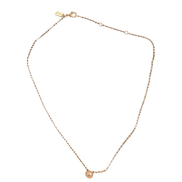 COACH Rose Gold Open Circle Necklace - Picture 6 of 7